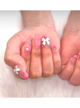 アトリエハルミナ バイ バラ 三島店(atelierharumina by valla)/ガーリーなフレンチネイル