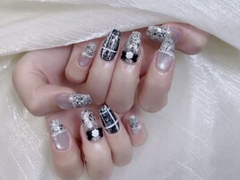 ツイード風で魅せる上品な季節感