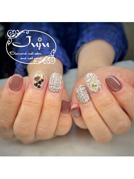 ジュジュ(Juju)/ツイードネイル　ハートホロ