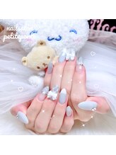 プティポルト(petite porte)/水色×クロスラインネイル♪