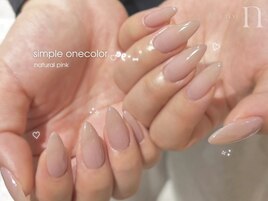 シンプルピンクワンカラーネイル