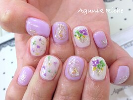 【押し花ネイル】