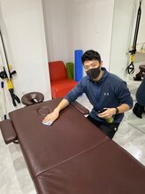 イーストレッチ ジム 大手町(E-STRETCH GYM)/消毒はトレーニング後に毎回実施