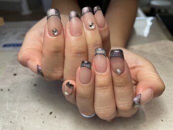 ヘアーアンドネイル ルシア(Hair&Nail Lucia)/ピンクマグネットフレンチネイル