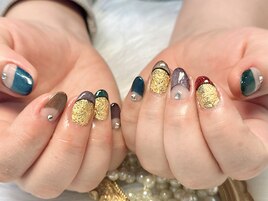 正月金箔ネイル