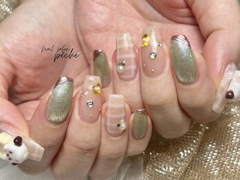 ペッシュ(peche)/check × green