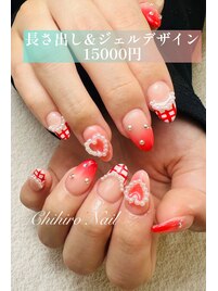 長さ出し＆ジェルデザイン