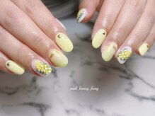 ネイル ファンシーファング(nail_fancy_fang)/ミモザネイル　（季節の定額）