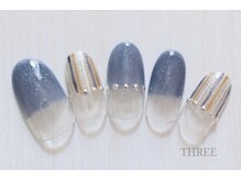 スリー 自由が丘(THREE)/MIXストライプネイル