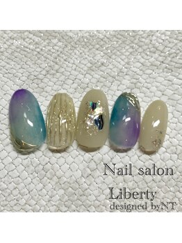 リバティ(Liberty)/◇ブルー系大理石風◇