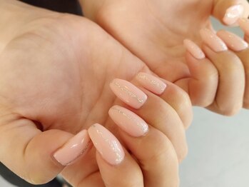 ネイルスミス 高松店(Nailsmith)/ワンカラー+ラメライン