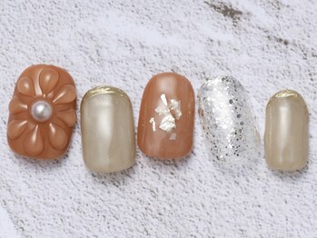 アイ ネイルズ 天神店(I nails)/ぷっくりおはなnail¥8300