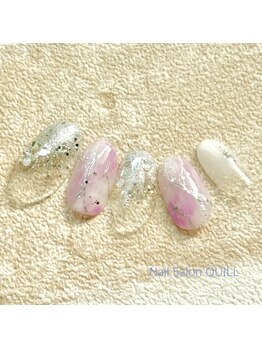 ネイルサロン クイル(QUILL)/12月大理石（3）