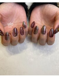 キラキラチェックネイル