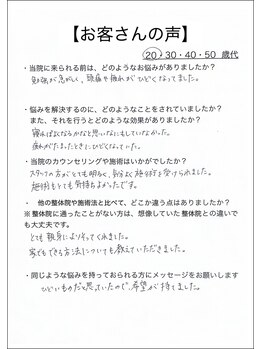 レイ 高崎院(rei)/お客さんアンケートです♪