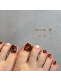 秋のフットネイル　マグネット