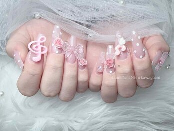 キラキラ、リボン、スカルプ