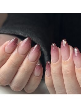 ネイルアトリエビー(nail atelier be’)/ボルドーグラデーション