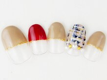 ネイルサロン ドレリッチ 大宮店(drerich)/【6990】ツイードフレンチ