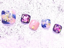 タイダイマーブルネイル