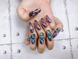 ネイルトランプ柄ネイル