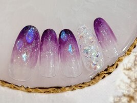 透明感パープルグラデ