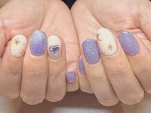 パープルの爪屋/優しいパープルネイル