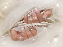 ネイルアンドまつげエクステ リッチエイト 原宿店(Rich8)/定額★ツイードフレンチネイル