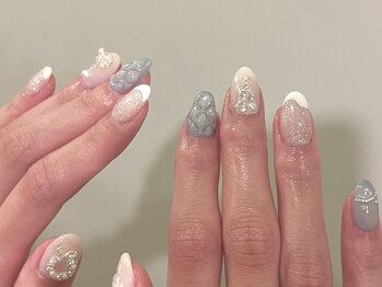 レモン(Lemon)/クリスマス/キルティング/ブルー