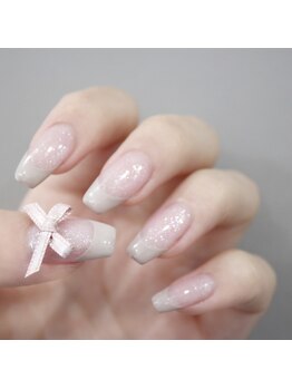 ネイル ビジュー(NAIL BIJOU)/フレンチリボンネイル