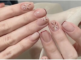 お正月やさしいベージュフレンチ