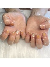 ぷっくりみかんネイル