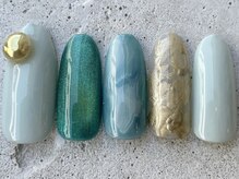 フリークネイル(FREAK Nail)/粘土もやもやミラーミント¥10000