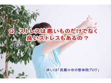 小池整体院/良いストレスもあるの？