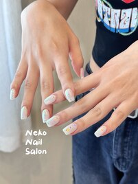 オーロラ　個性派ネイル