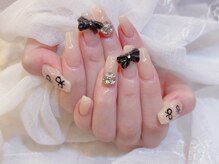 デコール 心斎橋(DECOR)/黒リボンネイル