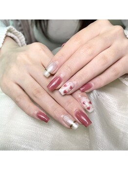 アヤメネイル/手書きアート