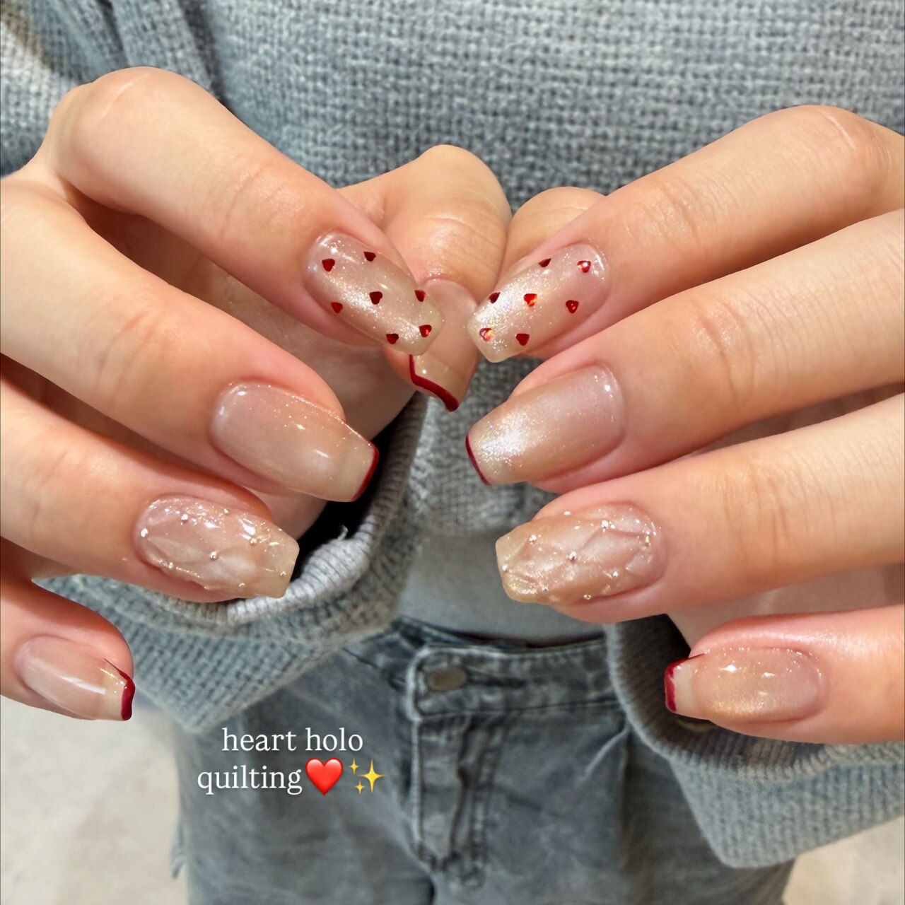 2025年-2026年冬トレンド】ボルドー ハートのネイルデザイン集｜人気順