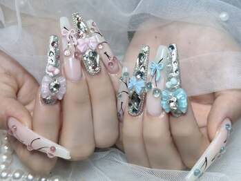 Eli Nails 新宿【エリネイルズ】《長さだし専門店/つけ放題/持ち込み/スカルプ》/スーパーロング、つけ放題