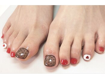 ドット柄ネイル☆