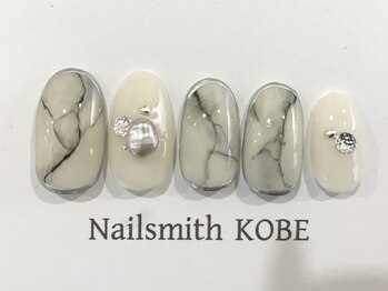 ネイルスミス(Nailsmith)/ホワイト大理石ネイル