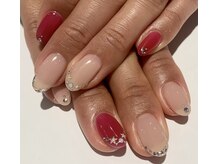 カラン 焼津店(CALIN)/ツートーンラメフレンチ