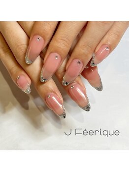 ジェイフェリーク(J Feerique)/ガラスフレンチネイル