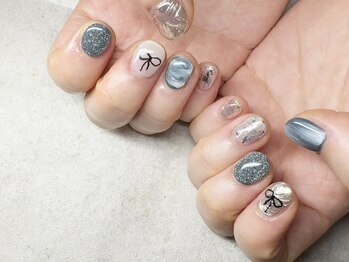 ナナネイル(7.Nail)/#モヤモヤネイル#夏ネイル