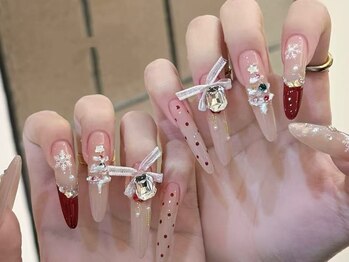 クリスマスフレンチネイル