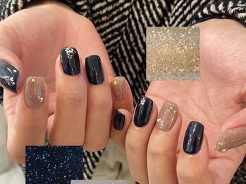 コダサンマルハチ(koda 308)/キラキラネイビーネイル