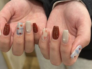 ラグ ネイル(RAG nail)/冬ネイル/リボンネイル