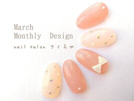 ドットストーン×リボンネイル♪