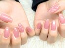 ちゅるちゅるピンクネイル