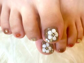 フラワー ヌーディー 大人 上品